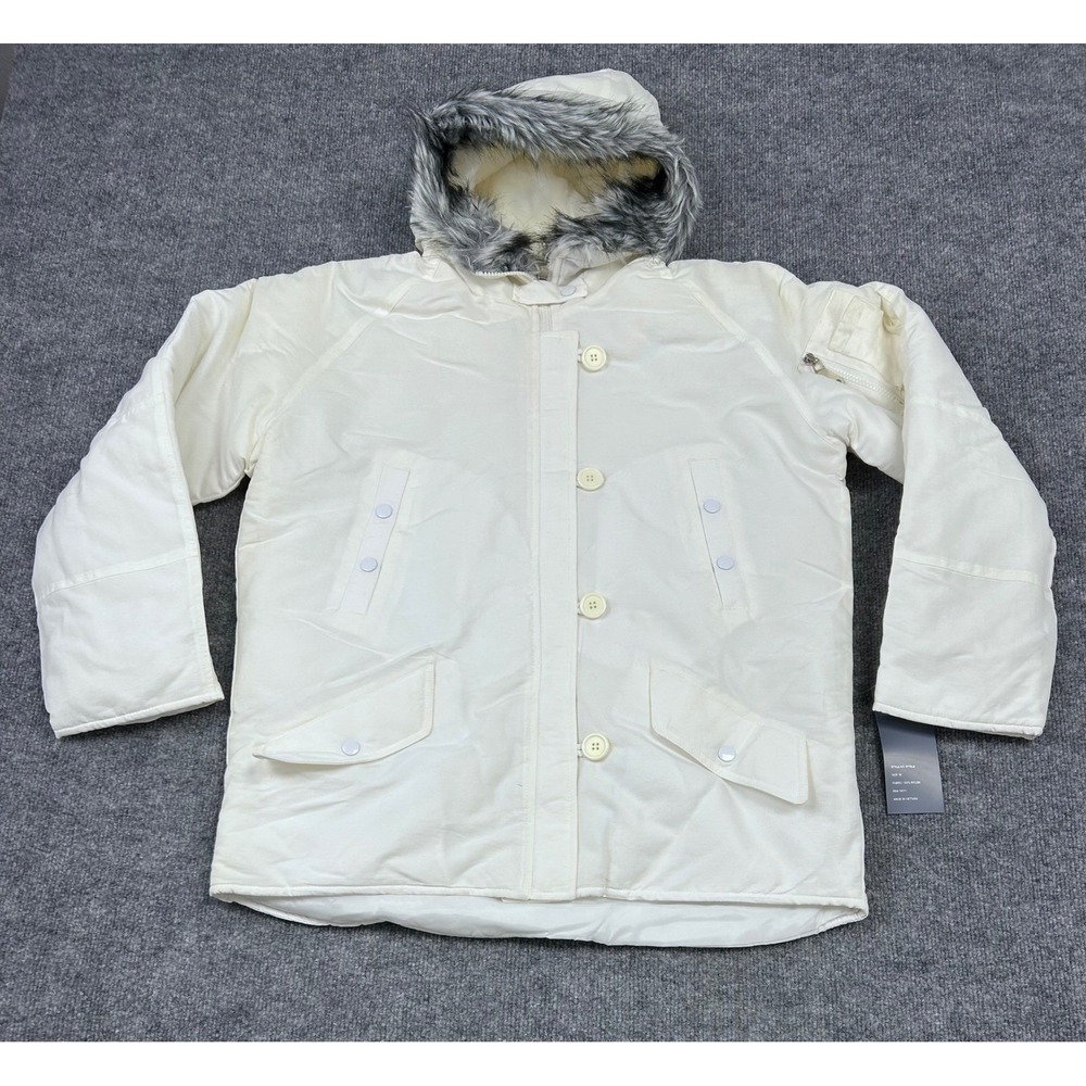 VTG Jordan Craig White Faux Fur Hood Parka Jacket Womens Size XL Puffer Coat NEW - Picture 3 of 11